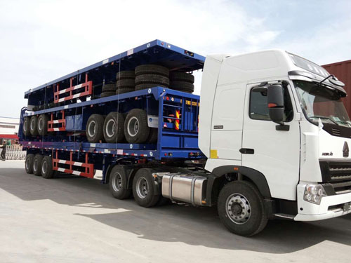 集装厢平板半挂车